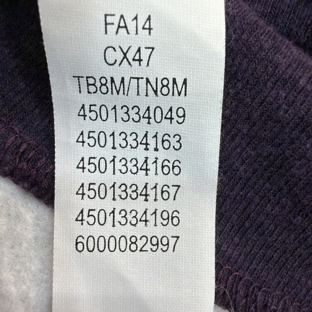 The North Face Mens XL California Heritage Purple LS Henley Shirt Button